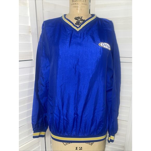 Vintage Neff 80s Lightweight Blue Nylon Pullover Windbreaker Vikings X-Large - Picture 1 of 9